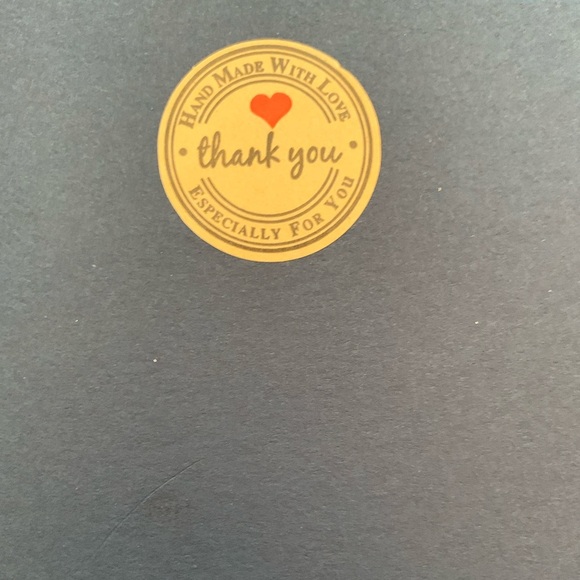 Thank You Sticker Labels 500 labels on roll. 1” Round NWT Kraft Color - Picture 2 of 5